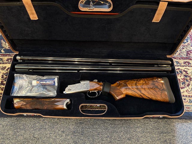 Krieghoff Gold Plantation Scroll 12ga. 32" two barrel tube set Sporting Clays gun.