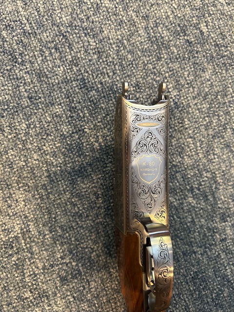 Krieghoff Gold Plantation Scroll 12ga. 32" two barrel tube set Sporting Clays gun. - Image 7